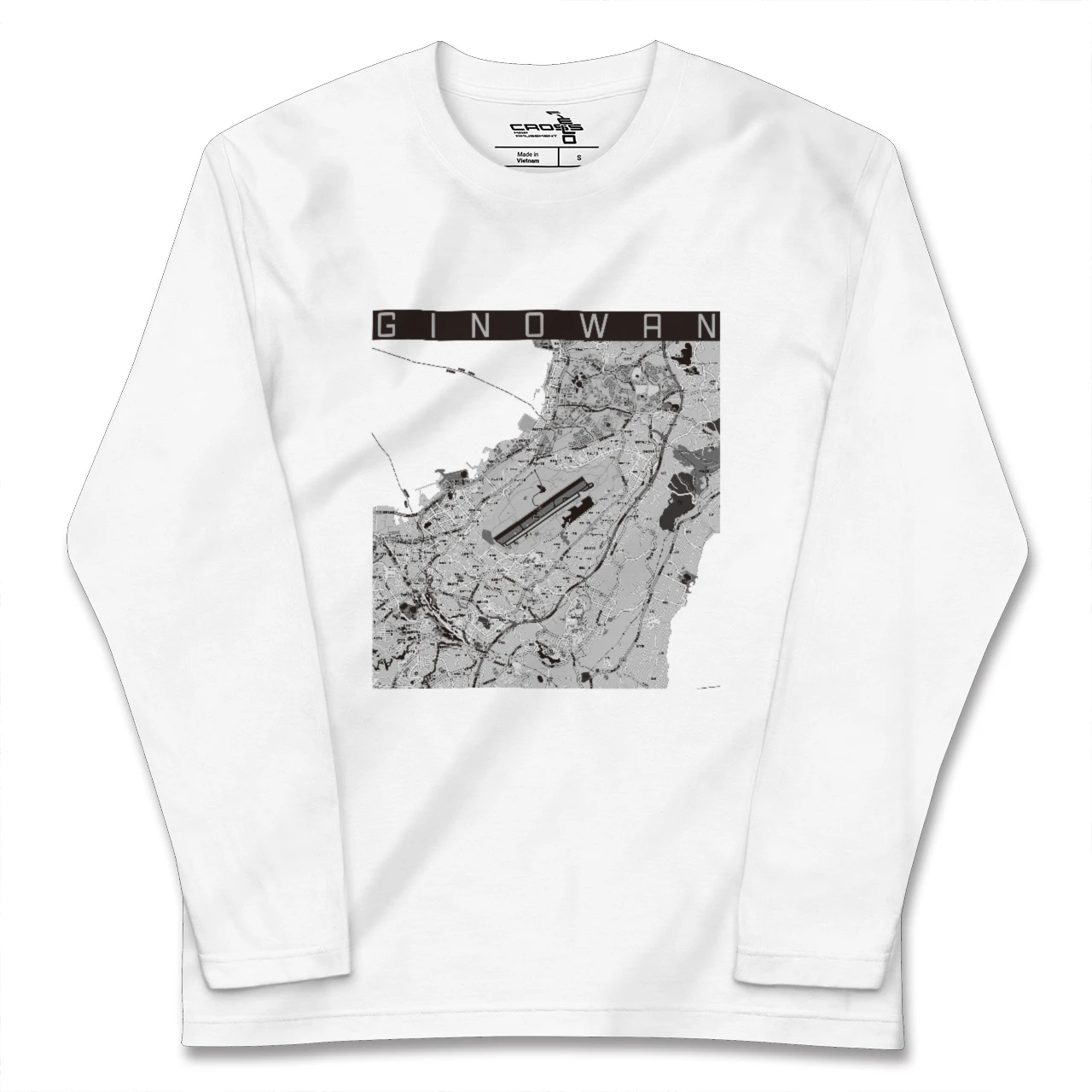 【宜野湾（沖縄県）】地図柄ロングスリーブTシャツ