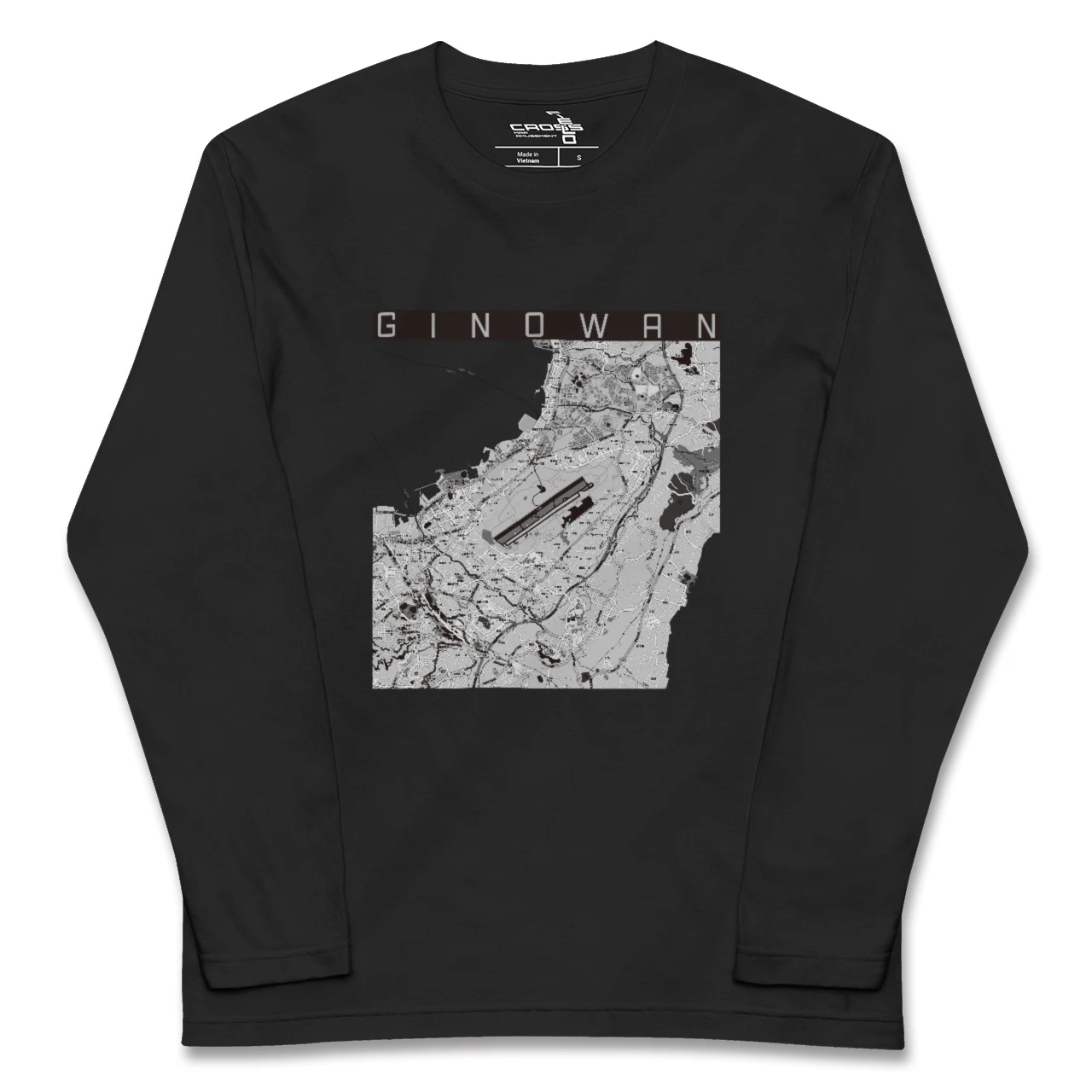 【宜野湾（沖縄県）】地図柄ロングスリーブTシャツ