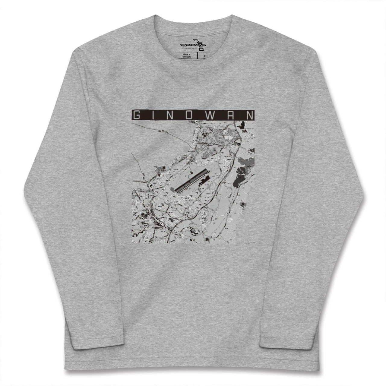 【宜野湾（沖縄県）】地図柄ロングスリーブTシャツ