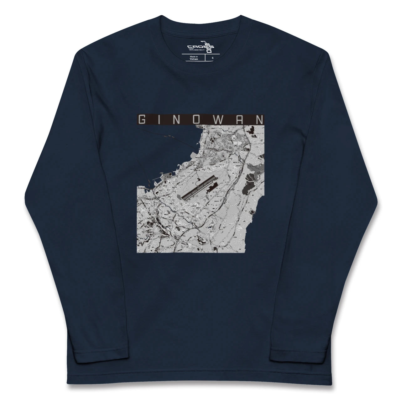 【宜野湾（沖縄県）】地図柄ロングスリーブTシャツ
