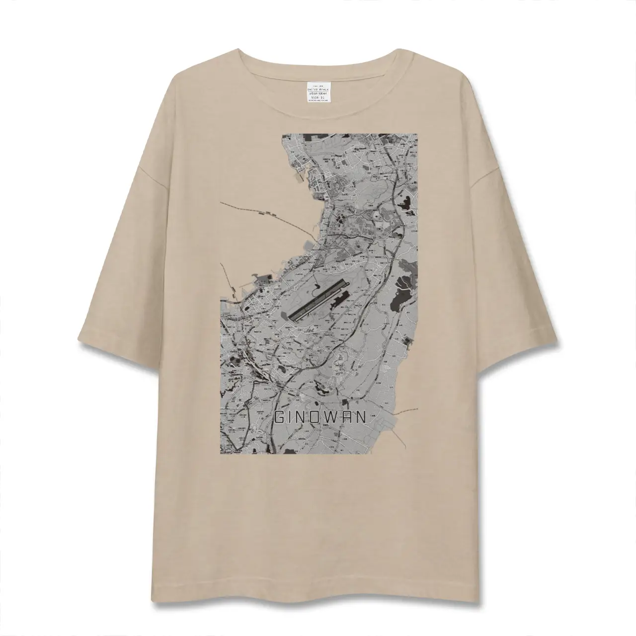 【宜野湾（沖縄県）】地図柄ビッグシルエットTシャツ