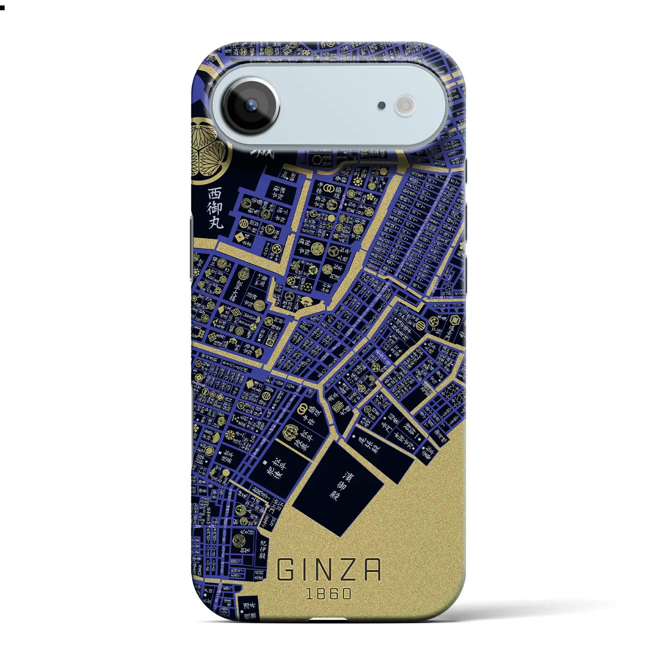 【銀座（東京都）】万延江戸図iPhoneケース（バックカバータイプ）