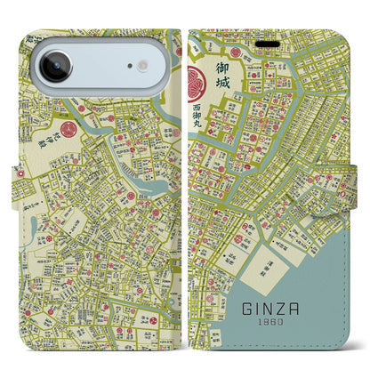 【銀座（東京都）】万延江戸図iPhoneケース（手帳タイプ）