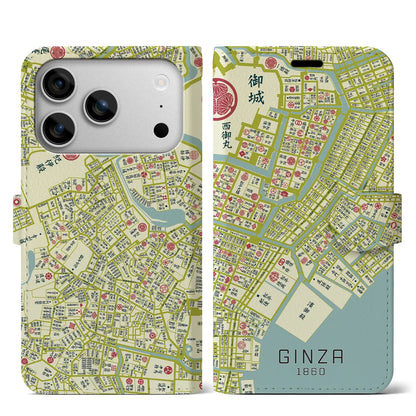 【銀座（東京都）】万延江戸図iPhoneケース（手帳タイプ）