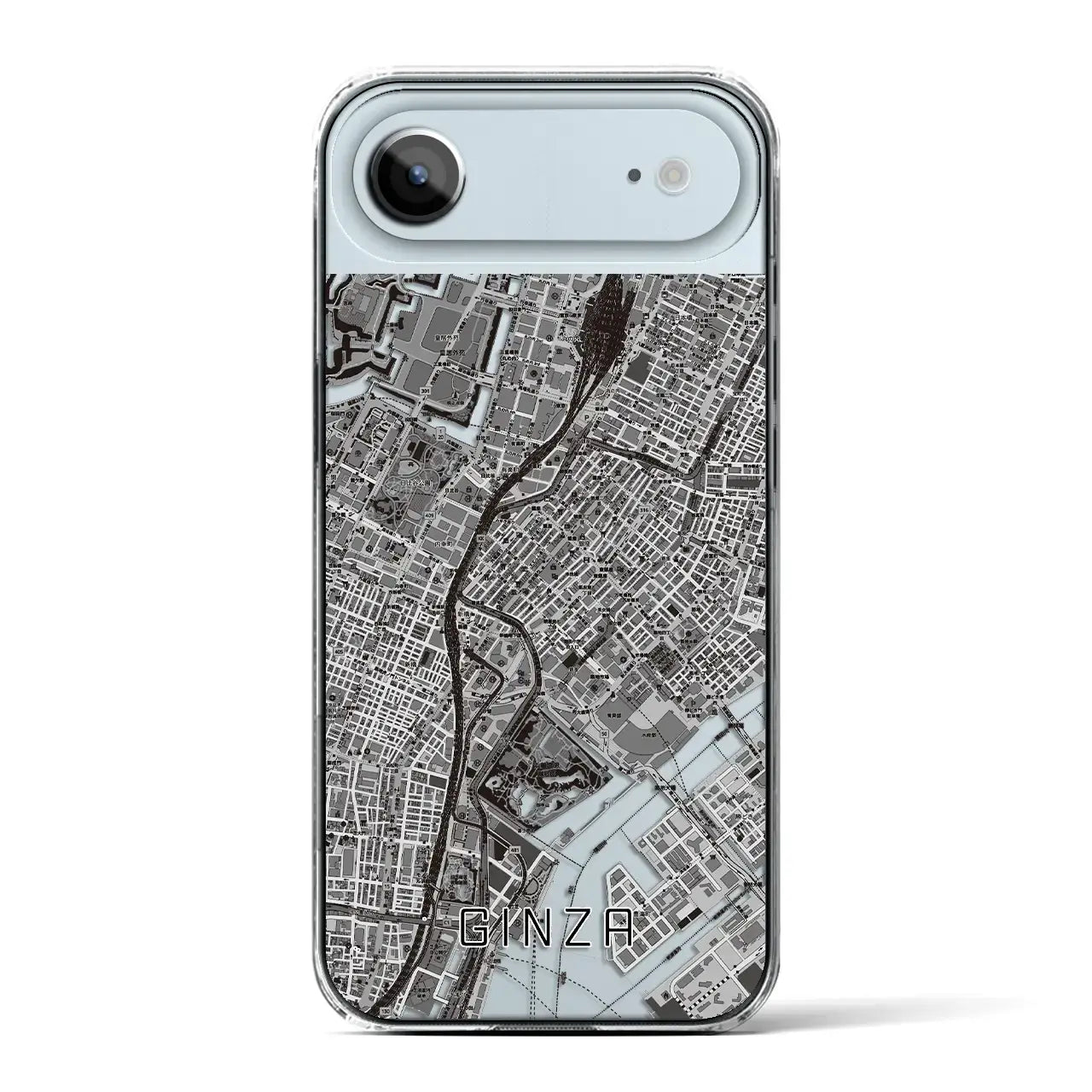 【銀座（東京都）】地図柄iPhoneケース（クリアタイプ）
