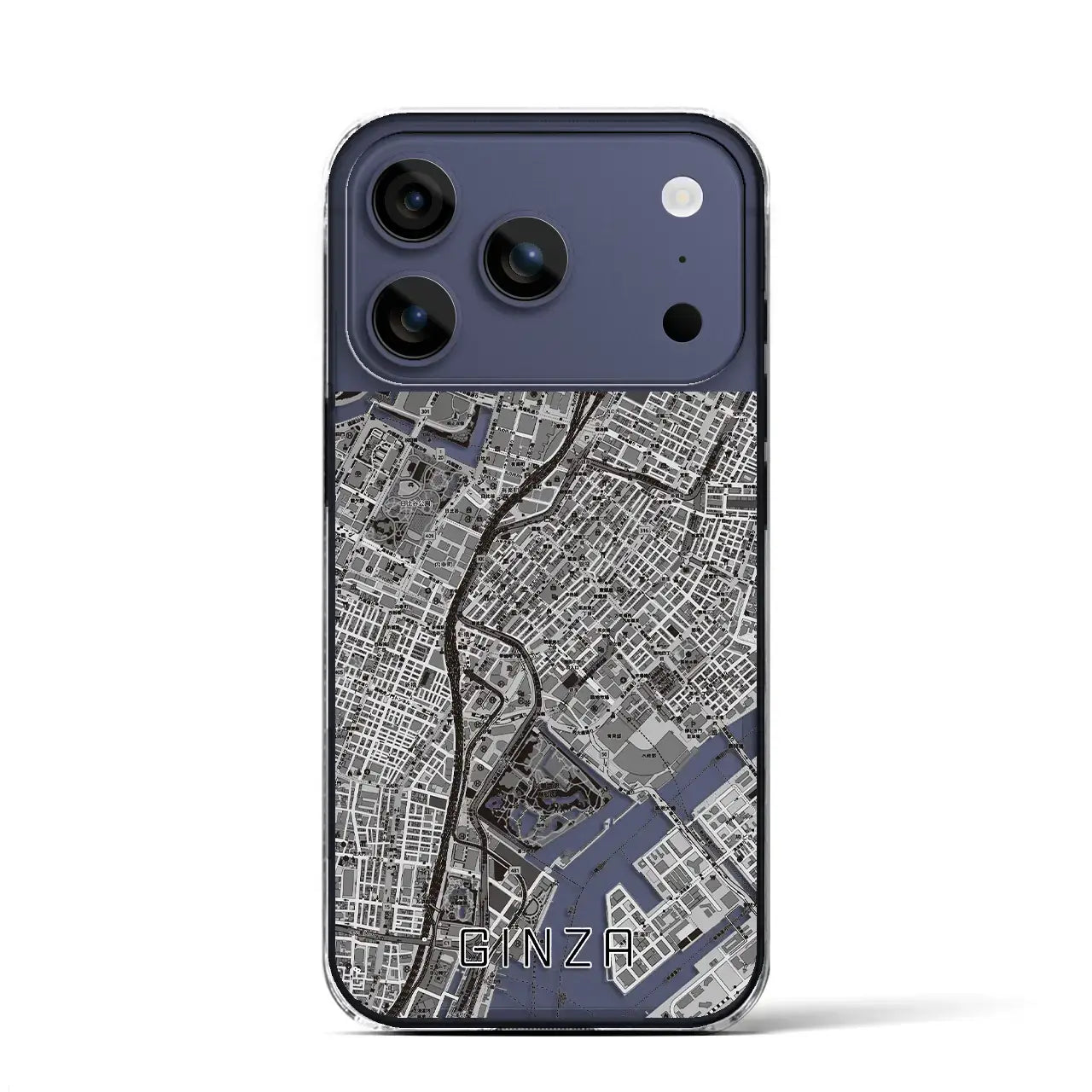 【銀座（東京都）】地図柄iPhoneケース（クリアタイプ）