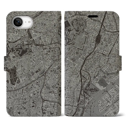 【銀座（東京都）】地図柄iPhoneケース（手帳タイプ）