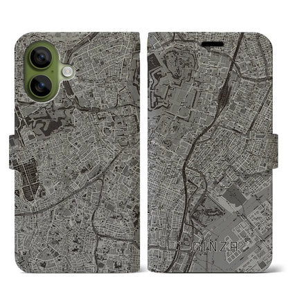 【銀座（東京都）】地図柄iPhoneケース（手帳タイプ）