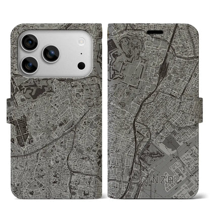 【銀座（東京都）】地図柄iPhoneケース（手帳タイプ）