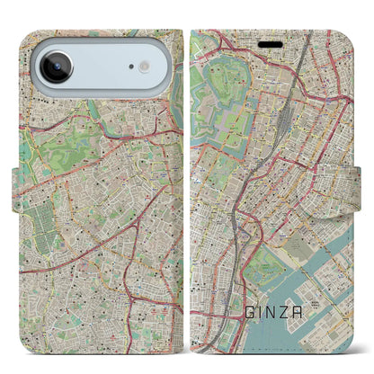 【銀座（東京都）】地図柄iPhoneケース（手帳タイプ）