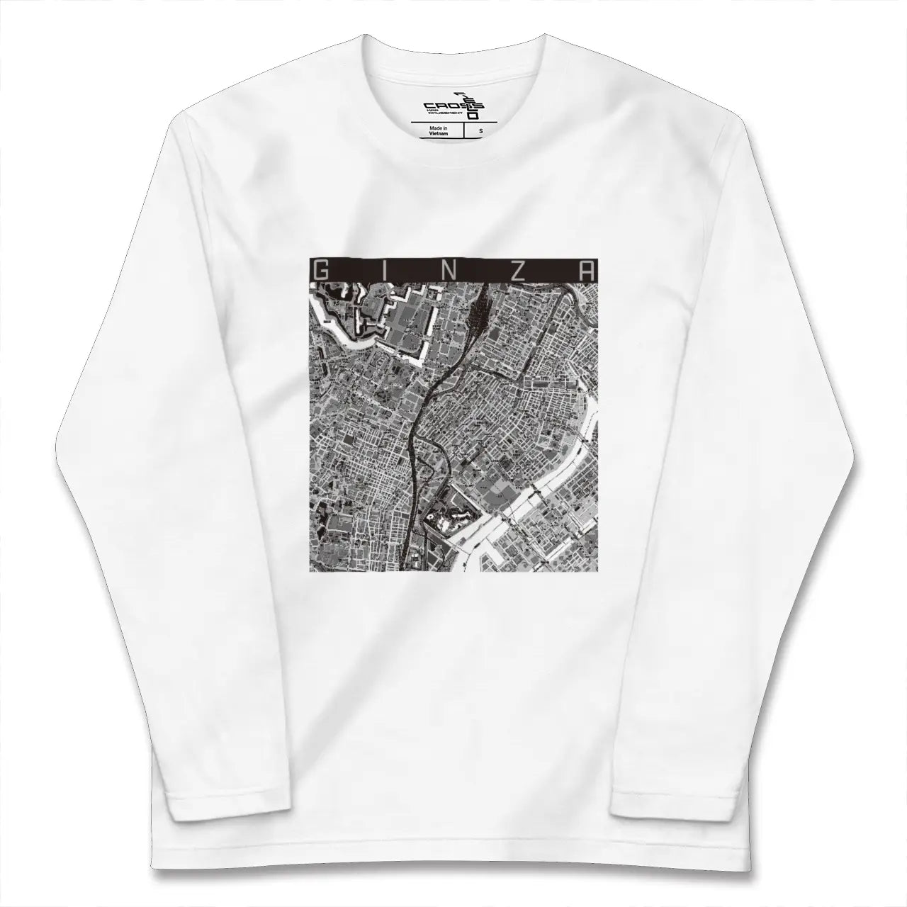 【銀座（東京都）】地図柄ロングスリーブTシャツ