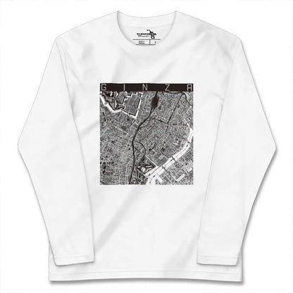 【銀座（東京都）】地図柄ロングスリーブTシャツ