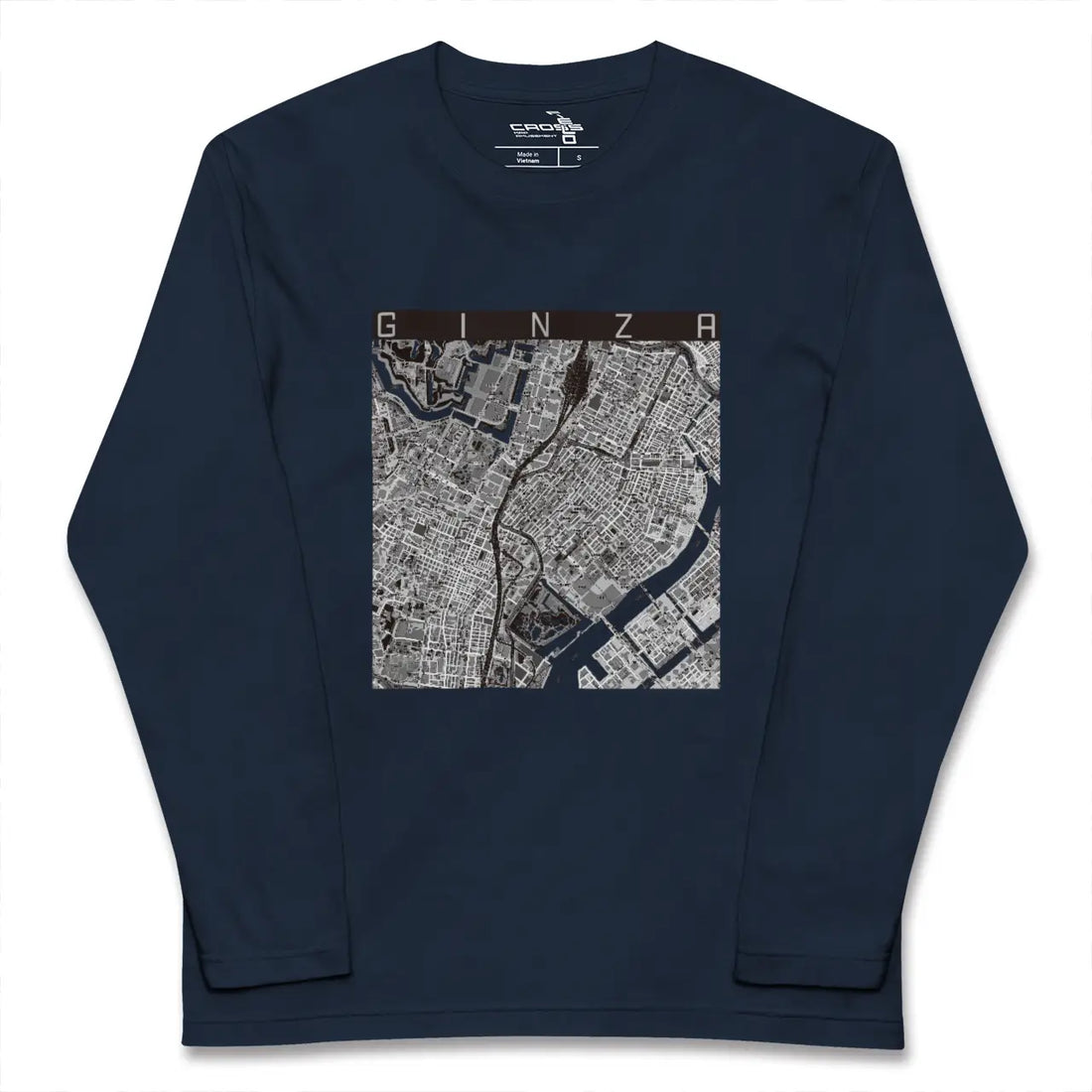 【銀座（東京都）】地図柄ロングスリーブTシャツ