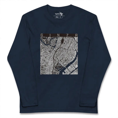 【銀座（東京都）】地図柄ロングスリーブTシャツ