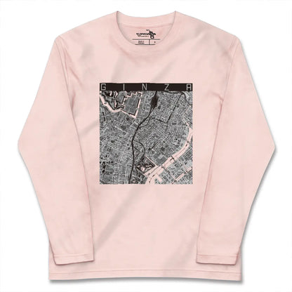 【銀座（東京都）】地図柄ロングスリーブTシャツ