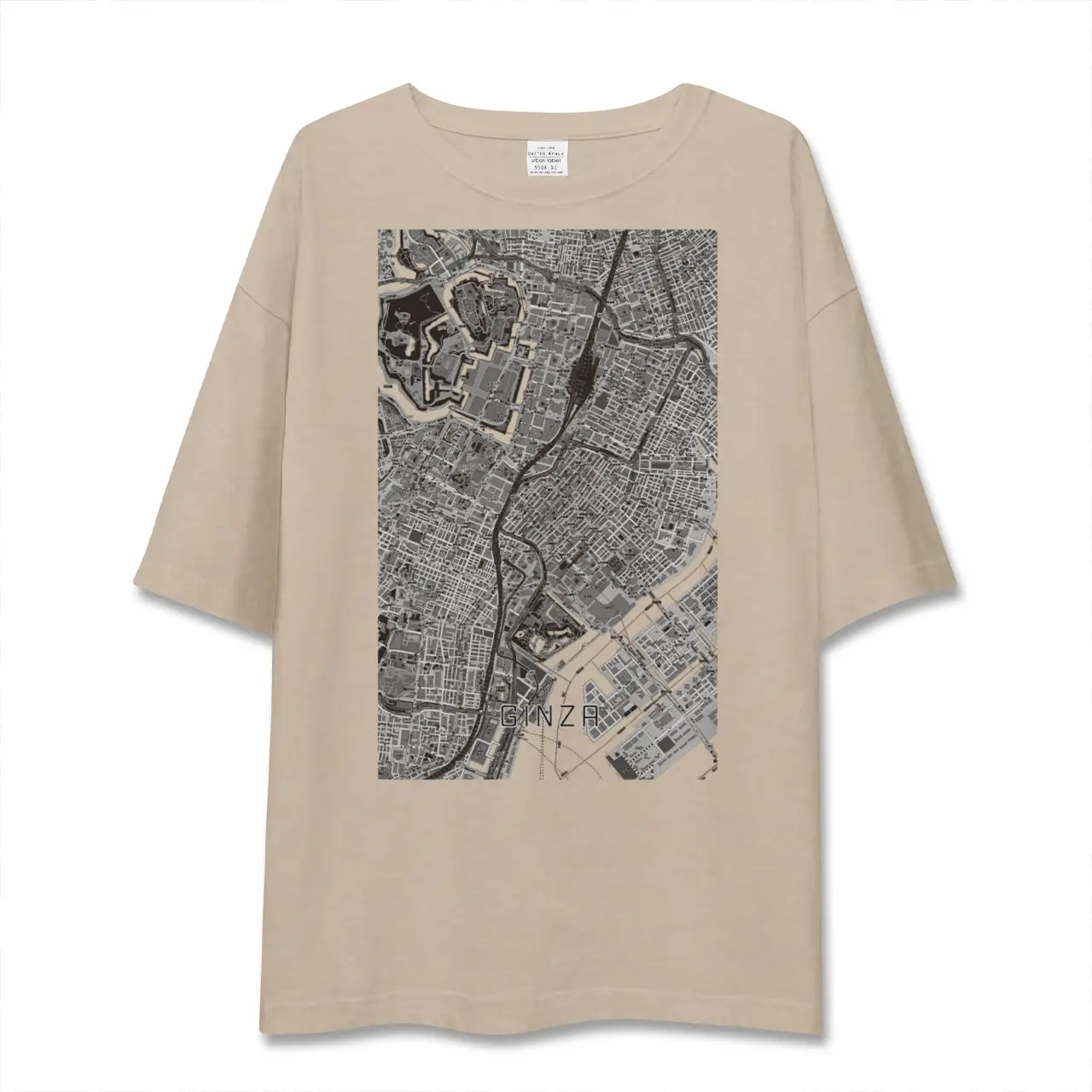 【銀座（東京都）】地図柄ビッグシルエットTシャツ