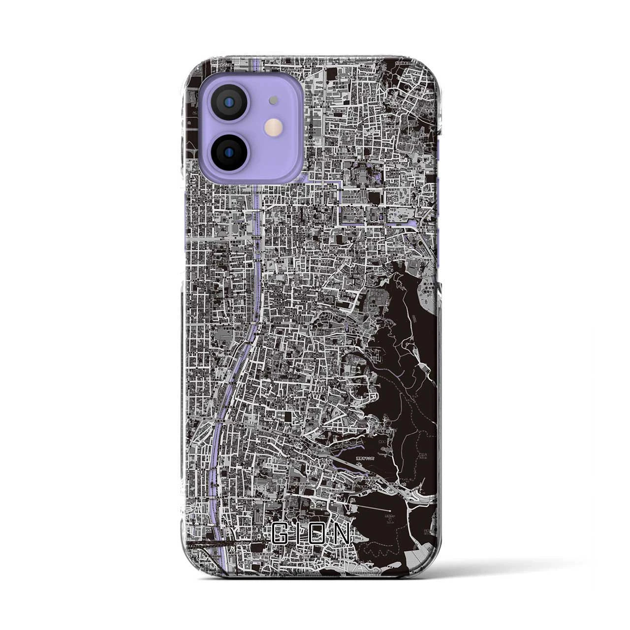 【祇園（京都府）】地図柄iPhoneケース（クリアタイプ）