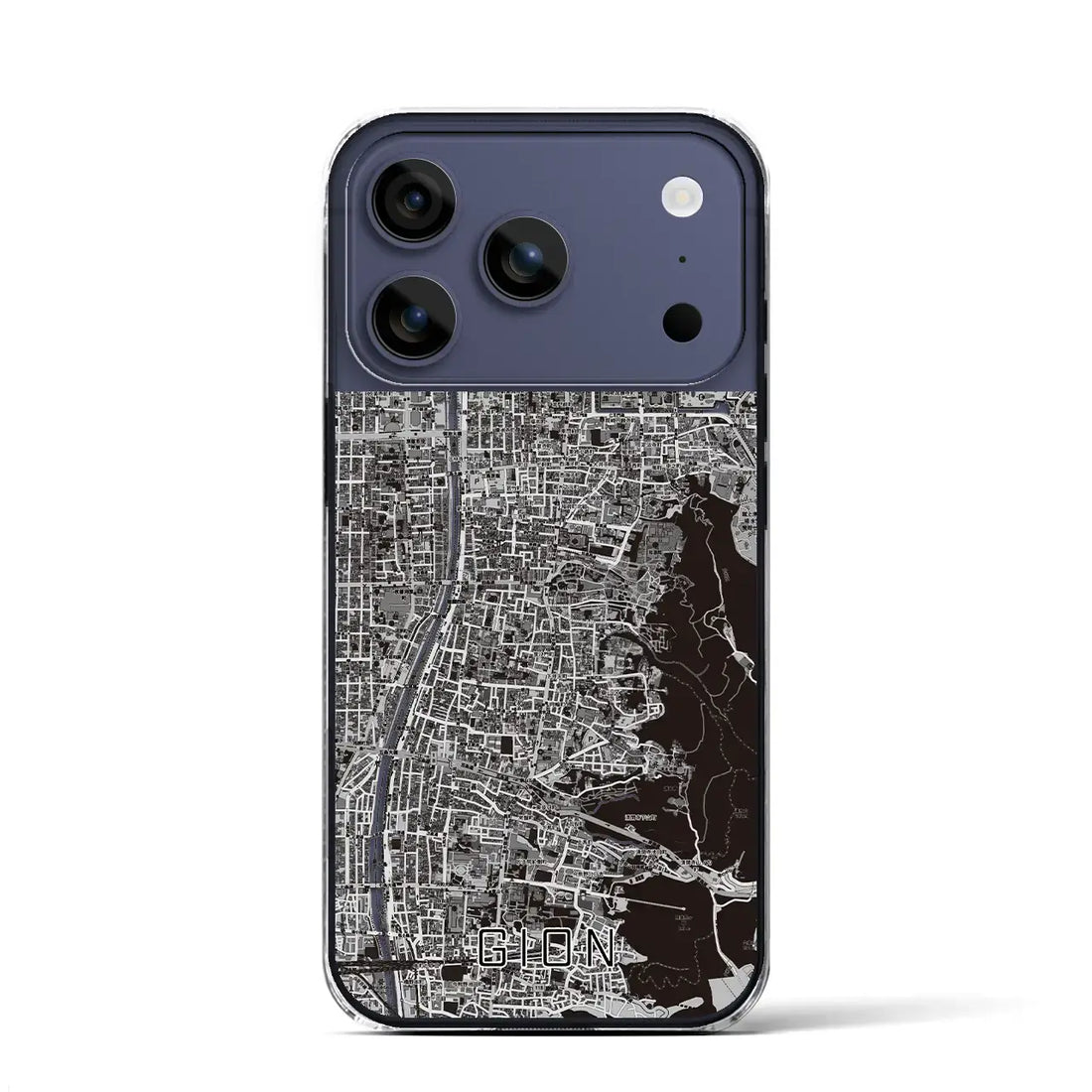 【祇園（京都府）】地図柄iPhoneケース（クリアタイプ）