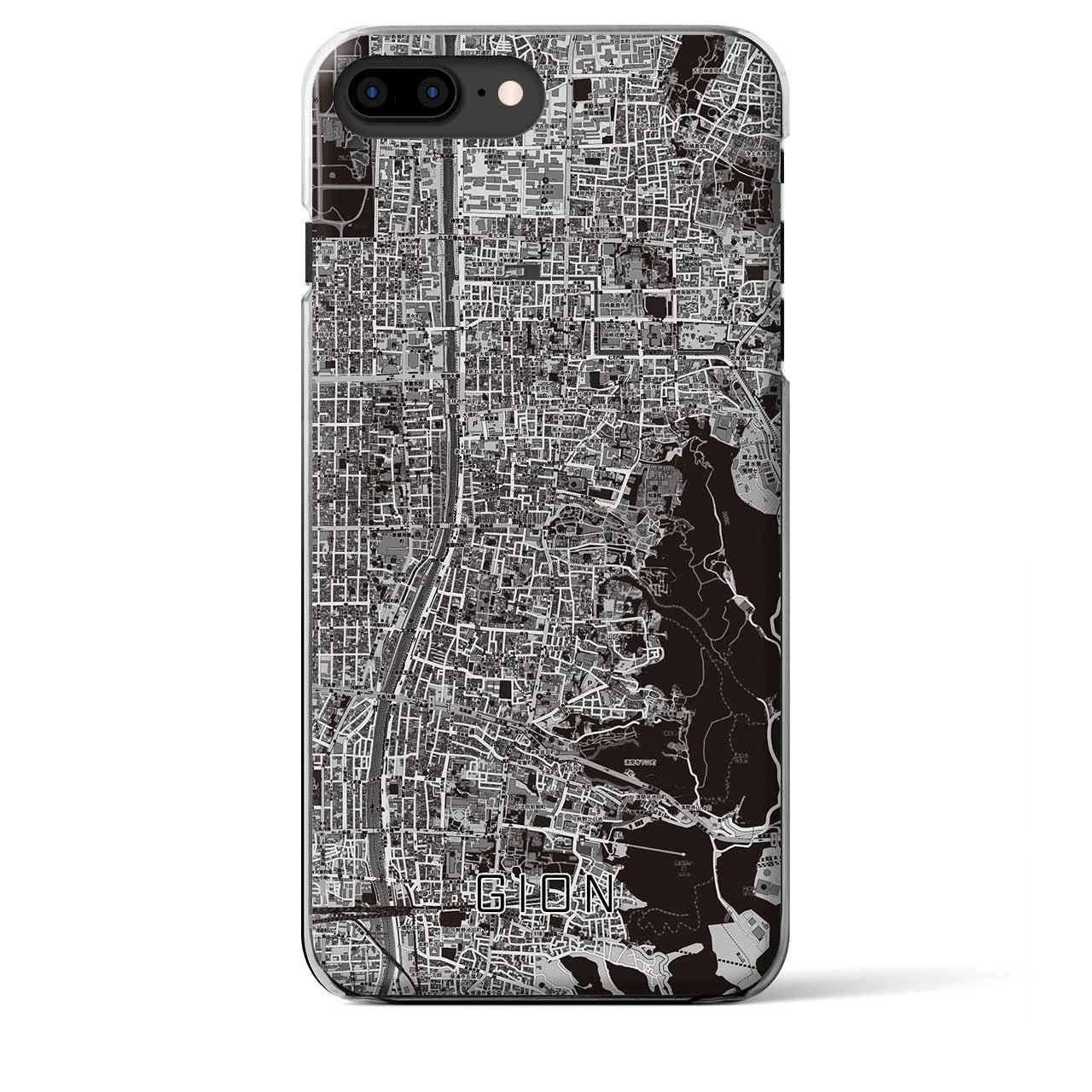 【祇園（京都府）】地図柄iPhoneケース（クリアタイプ）