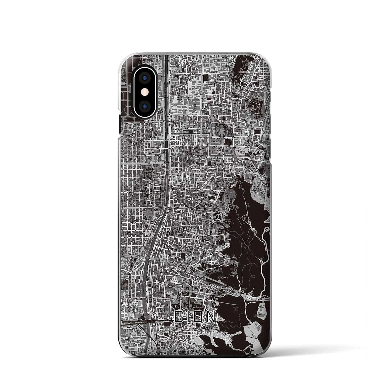 【祇園（京都府）】地図柄iPhoneケース（クリアタイプ）