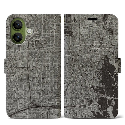 【祇園（京都府）】地図柄iPhoneケース（手帳タイプ）