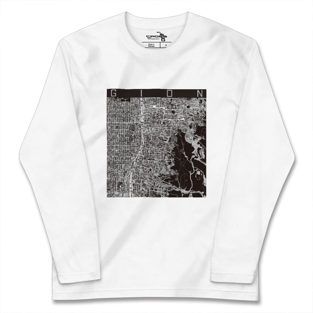 【祇園(京都府)】地図柄ロングスリーブTシャツ