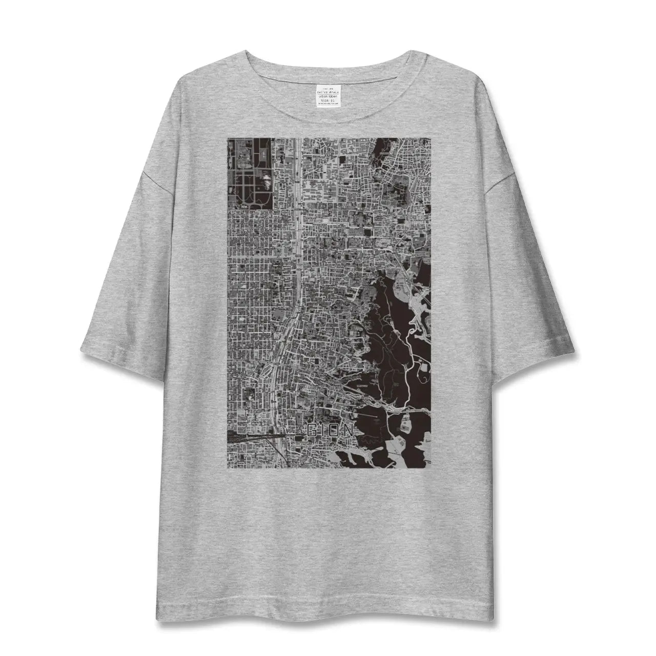 【祇園（京都府）】地図柄ビッグシルエットTシャツ