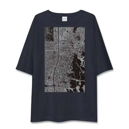 【祇園（京都府）】地図柄ビッグシルエットTシャツ