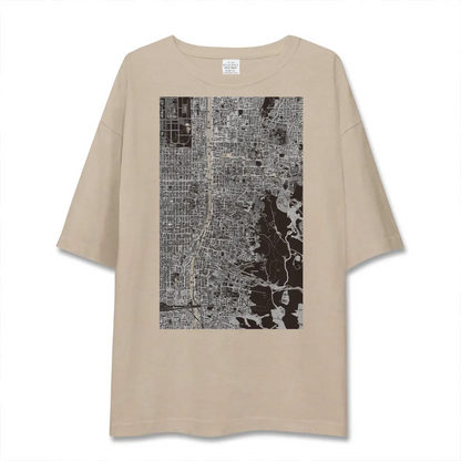 【祇園（京都府）】地図柄ビッグシルエットTシャツ