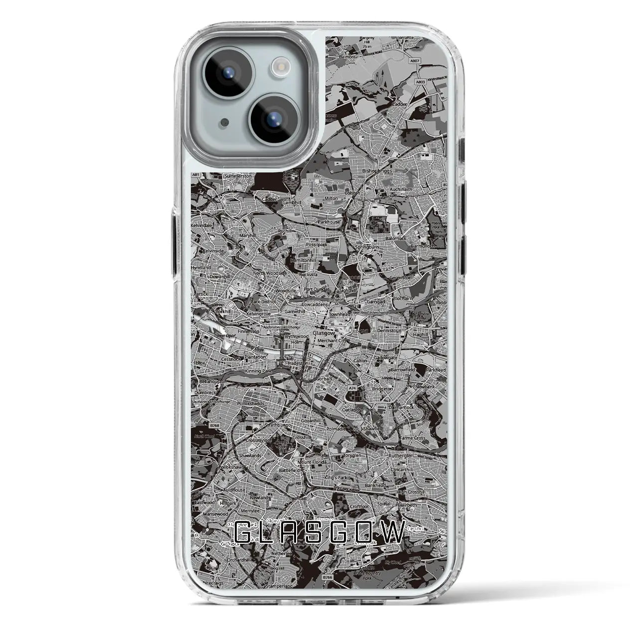 【グラスゴー（イギリス）】地図柄iPhoneケース（MagSafeタイプ）