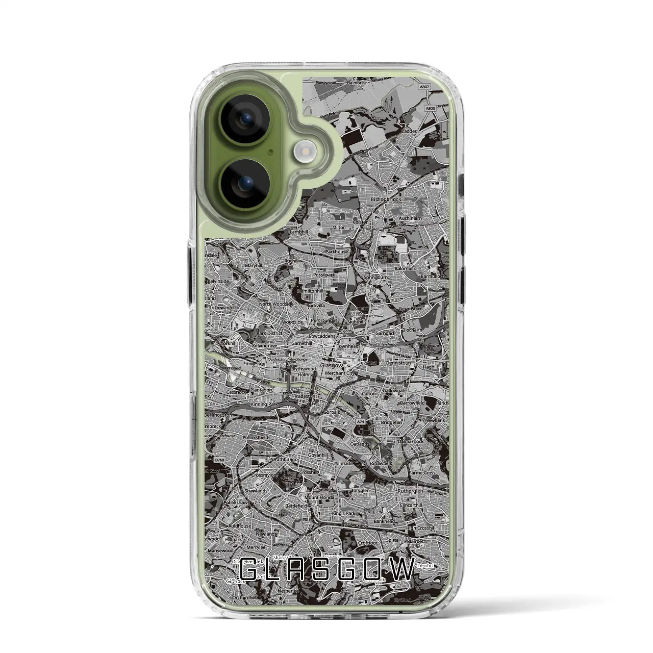 【グラスゴー（イギリス）】地図柄iPhoneケース（MagSafeタイプ）