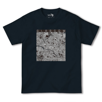 【グラスゴー（イギリス）】地図柄ヘビーウェイトTシャツ