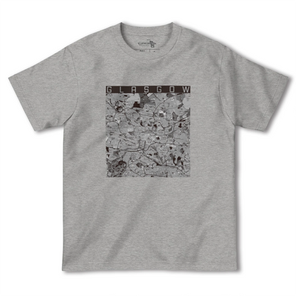 【グラスゴー（イギリス）】地図柄ヘビーウェイトTシャツ