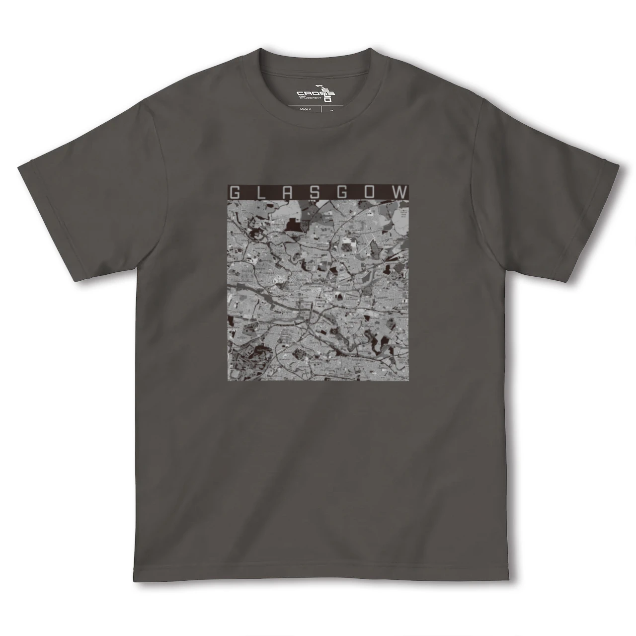【グラスゴー（イギリス）】地図柄ヘビーウェイトTシャツ