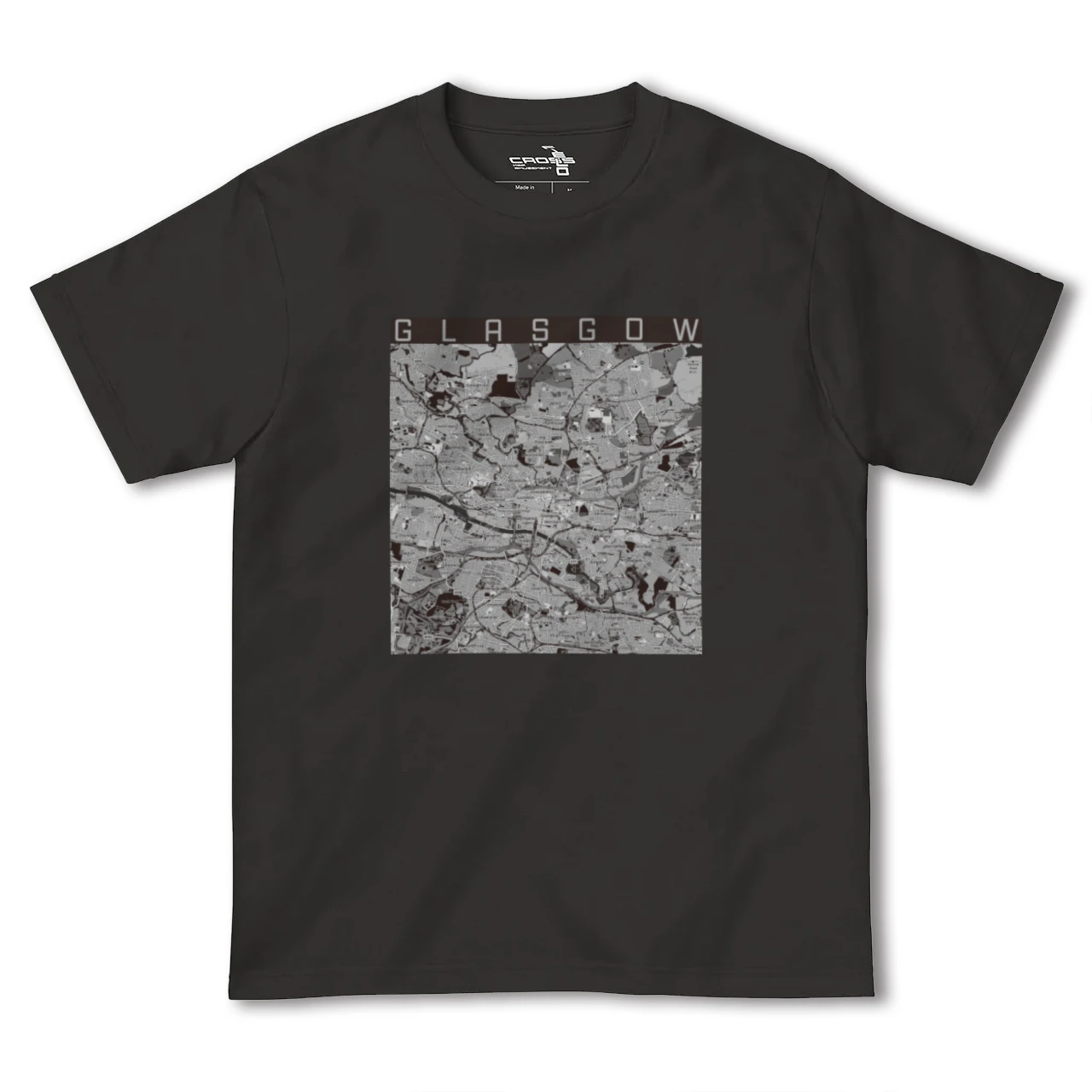 【グラスゴー（イギリス）】地図柄ヘビーウェイトTシャツ