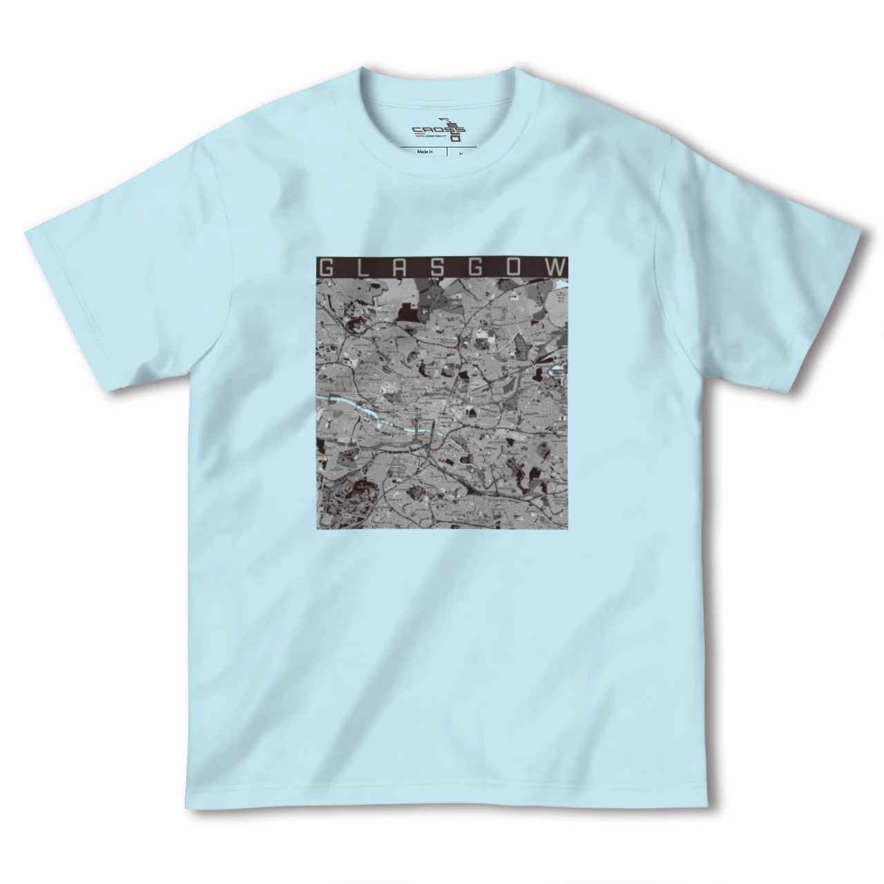 【グラスゴー（イギリス）】地図柄ヘビーウェイトTシャツ