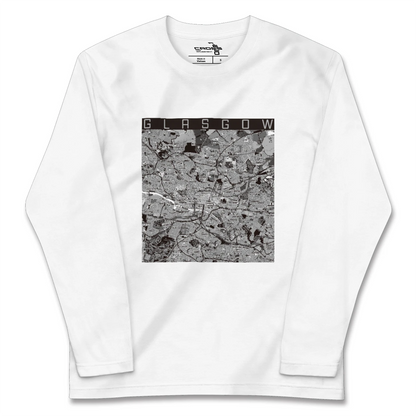 【グラスゴー（イギリス）】地図柄ロングスリーブTシャツ