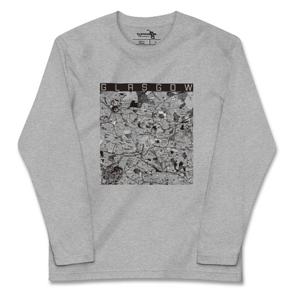 【グラスゴー（イギリス）】地図柄ロングスリーブTシャツ