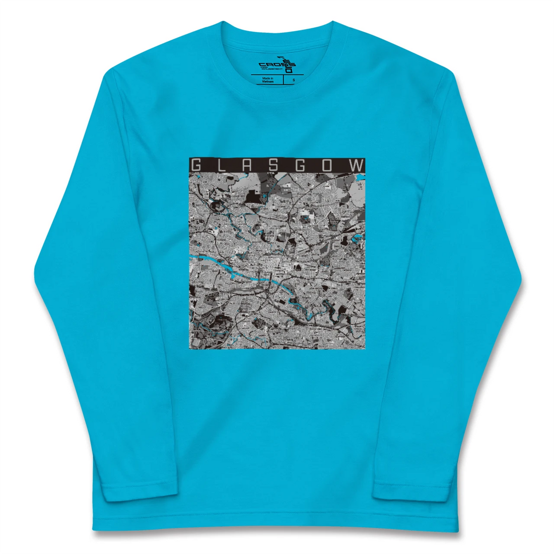 【グラスゴー（イギリス）】地図柄ロングスリーブTシャツ