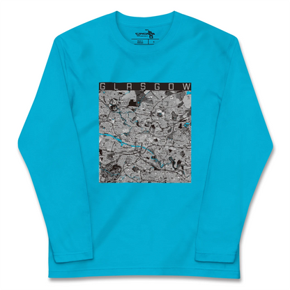 【グラスゴー（イギリス）】地図柄ロングスリーブTシャツ
