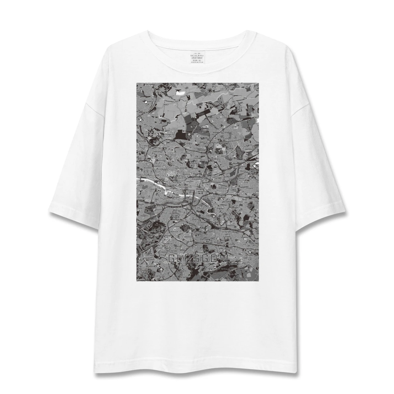 【グラスゴー（イギリス）】地図柄ビッグシルエットTシャツ