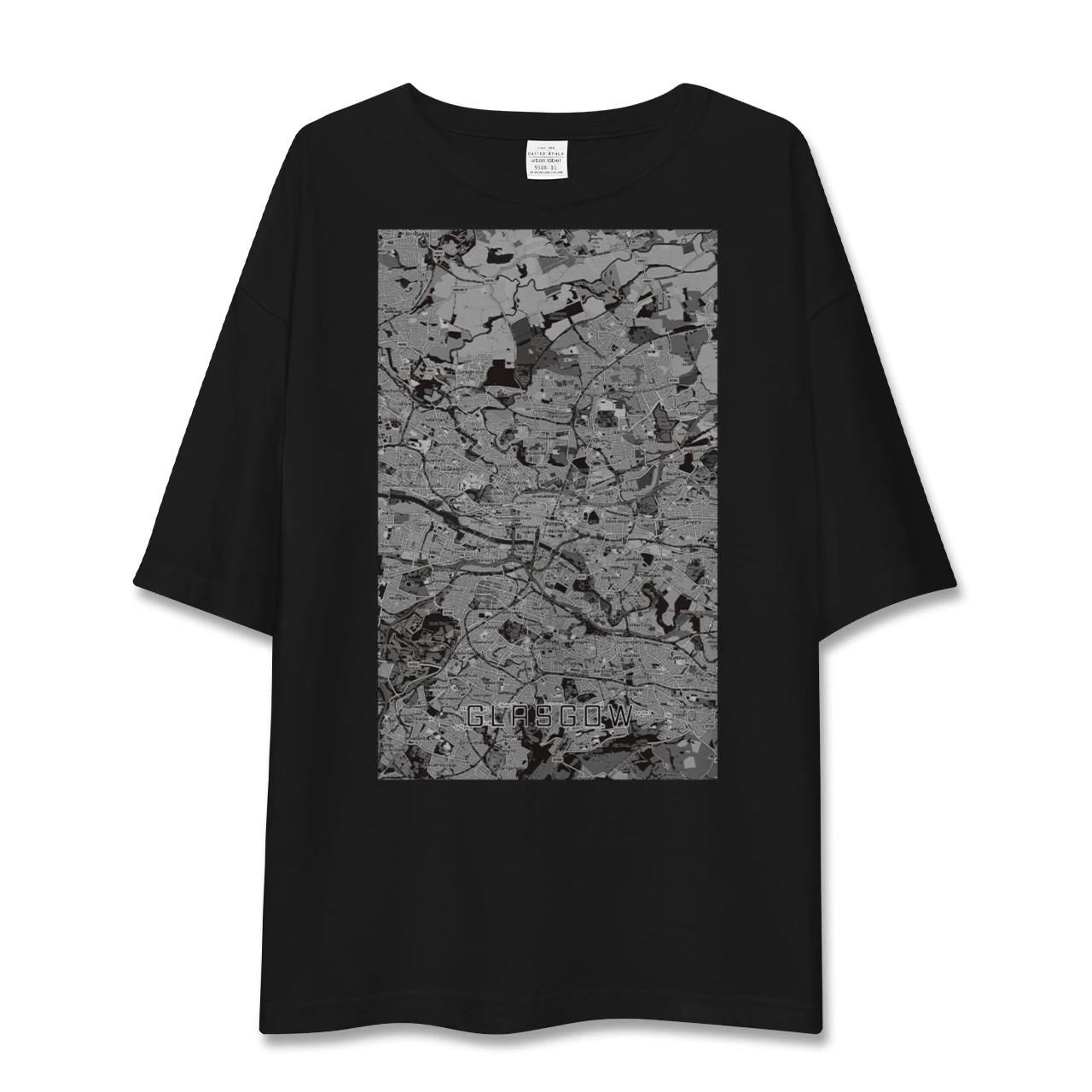 【グラスゴー（イギリス）】地図柄ビッグシルエットTシャツ