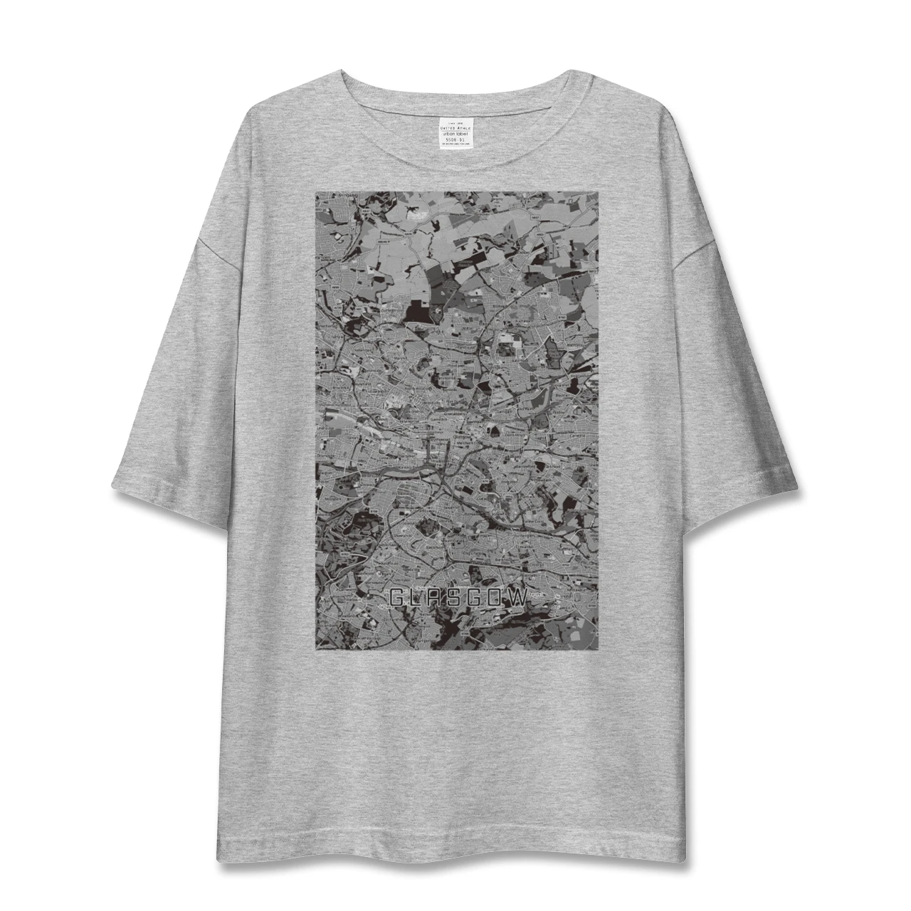 【グラスゴー（イギリス）】地図柄ビッグシルエットTシャツ