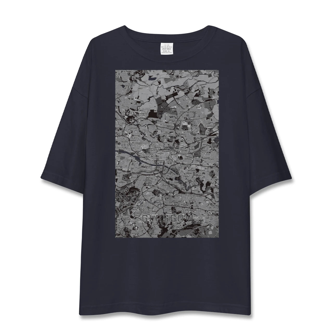 【グラスゴー（イギリス）】地図柄ビッグシルエットTシャツ