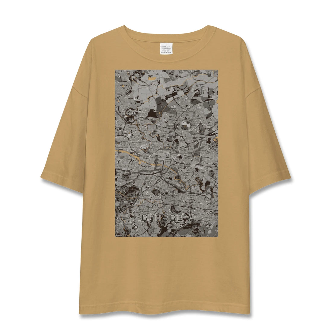 【グラスゴー（イギリス）】地図柄ビッグシルエットTシャツ
