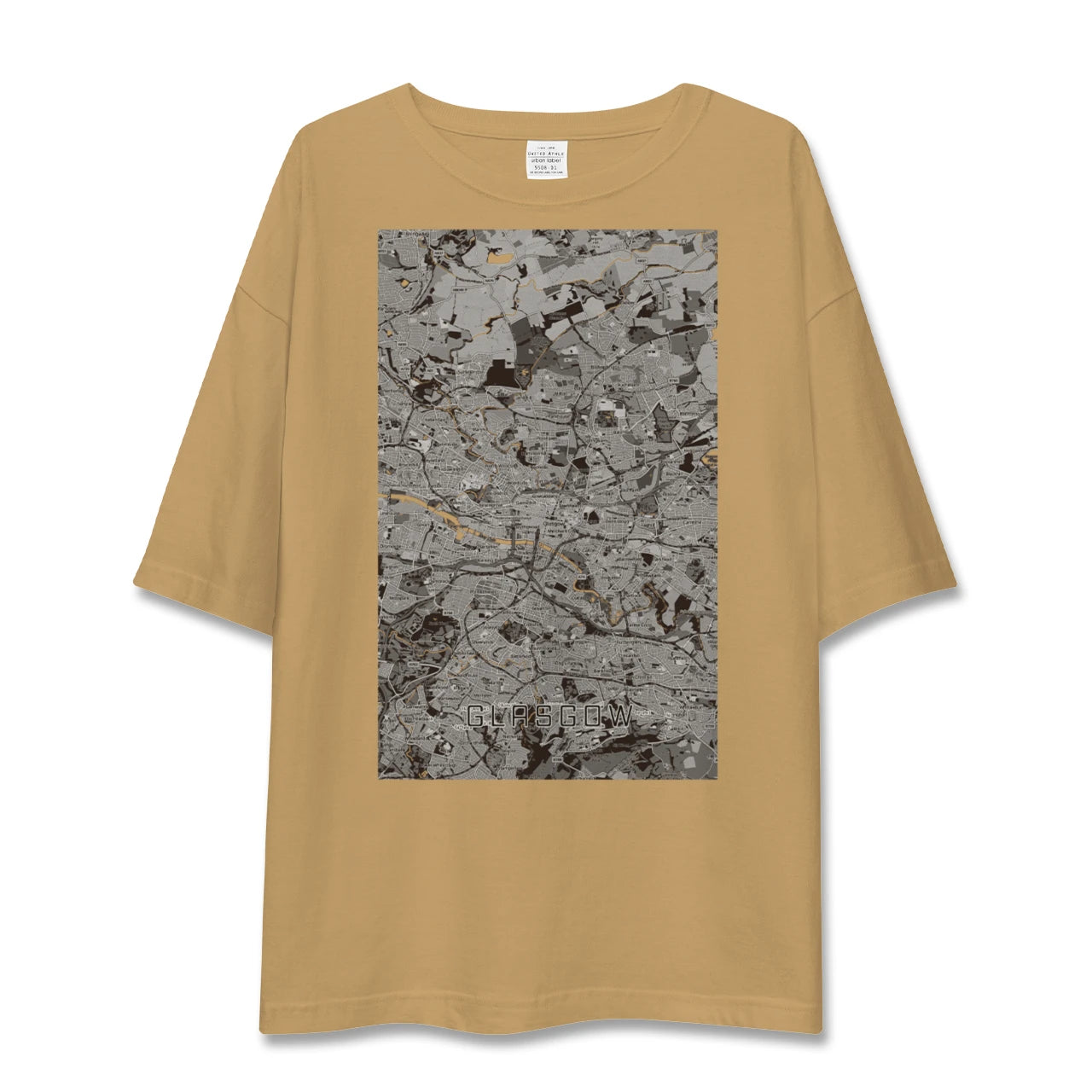 【グラスゴー（イギリス）】地図柄ビッグシルエットTシャツ