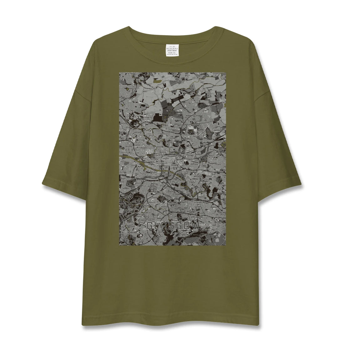 【グラスゴー（イギリス）】地図柄ビッグシルエットTシャツ