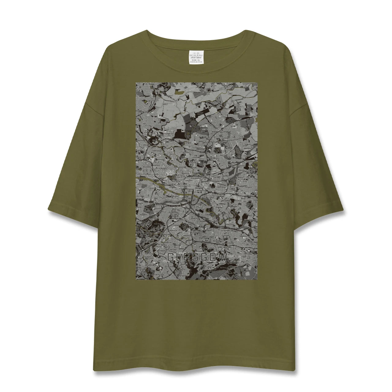 【グラスゴー（イギリス）】地図柄ビッグシルエットTシャツ