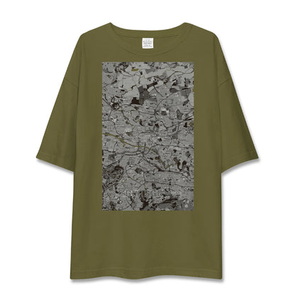 【グラスゴー（イギリス）】地図柄ビッグシルエットTシャツ