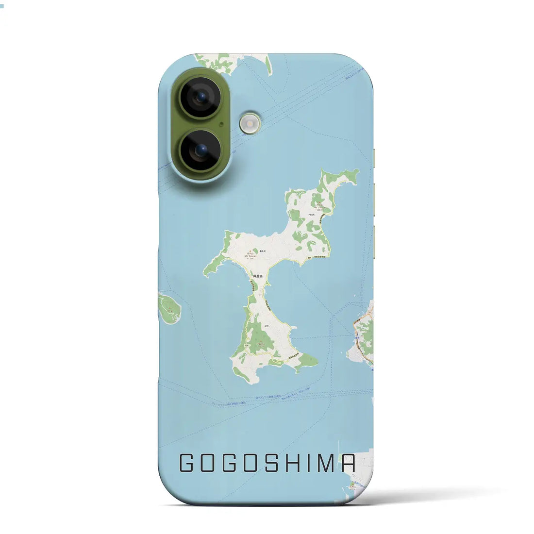 【興居島(愛媛県)】地図柄iPhoneケース(バックカバータイプ)ナチュラル・iPhone 17 Pro Max 用